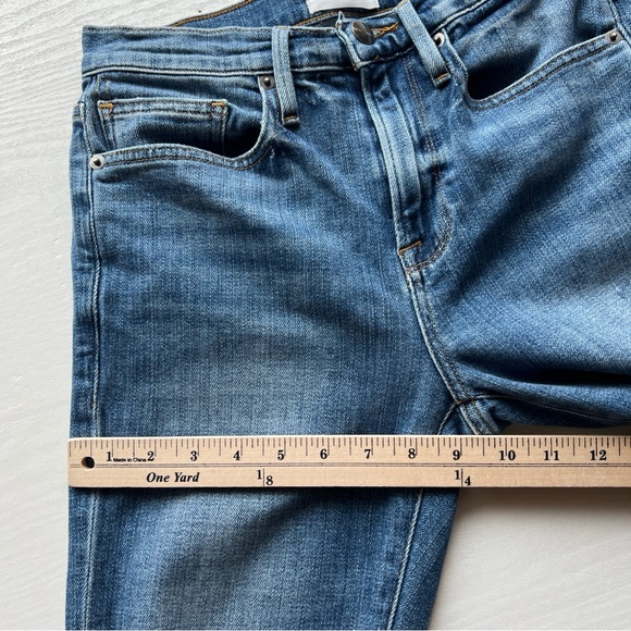 Frame Le Beau Ankle Straight Leg Boyfriend Jeans Womens 23 Cleo Rips Wash - Picture 12 of 16